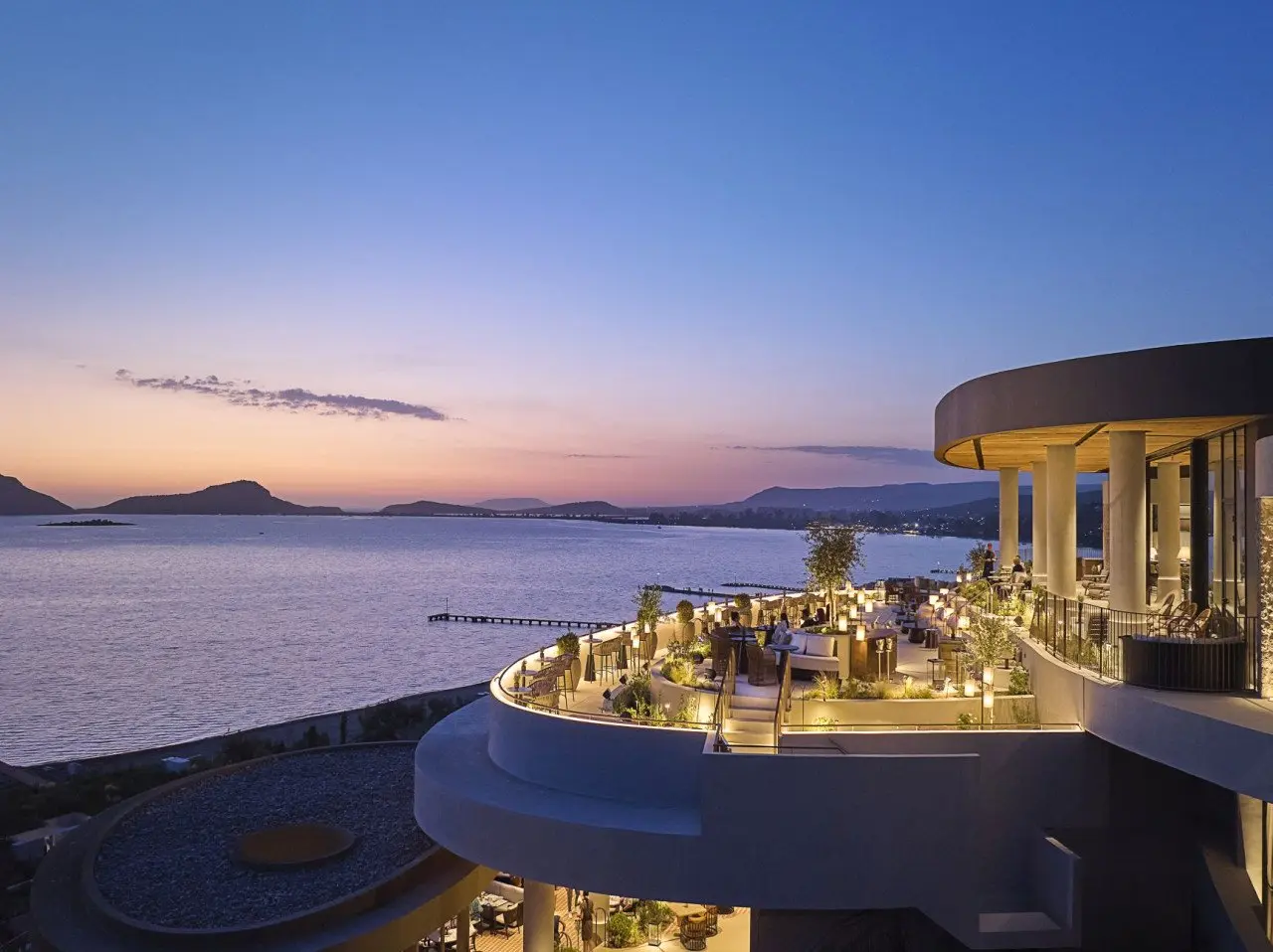 Mandarin Oriental, Costa Navarino - Three Admirals Aerial Dusk