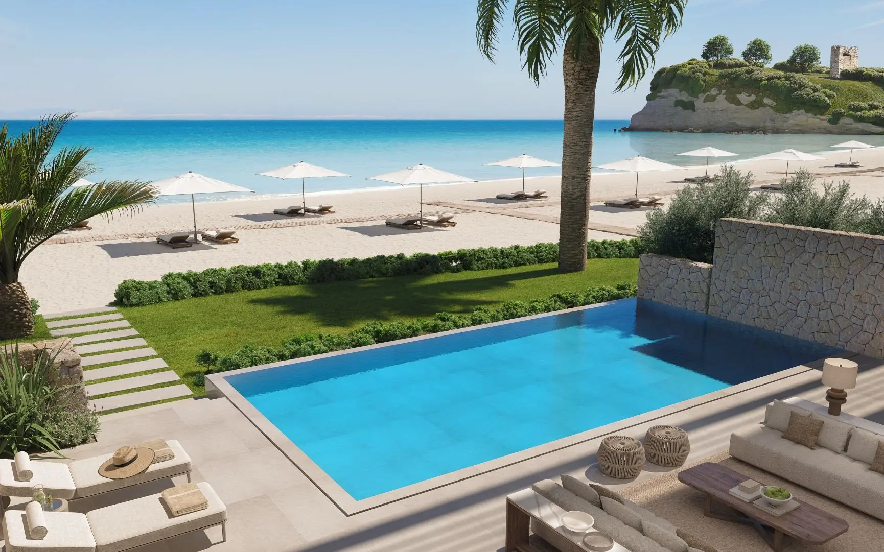 33 _ Sani Asterias _ Two Bedroom Residence_Grand Residence Private Pool Beach Front