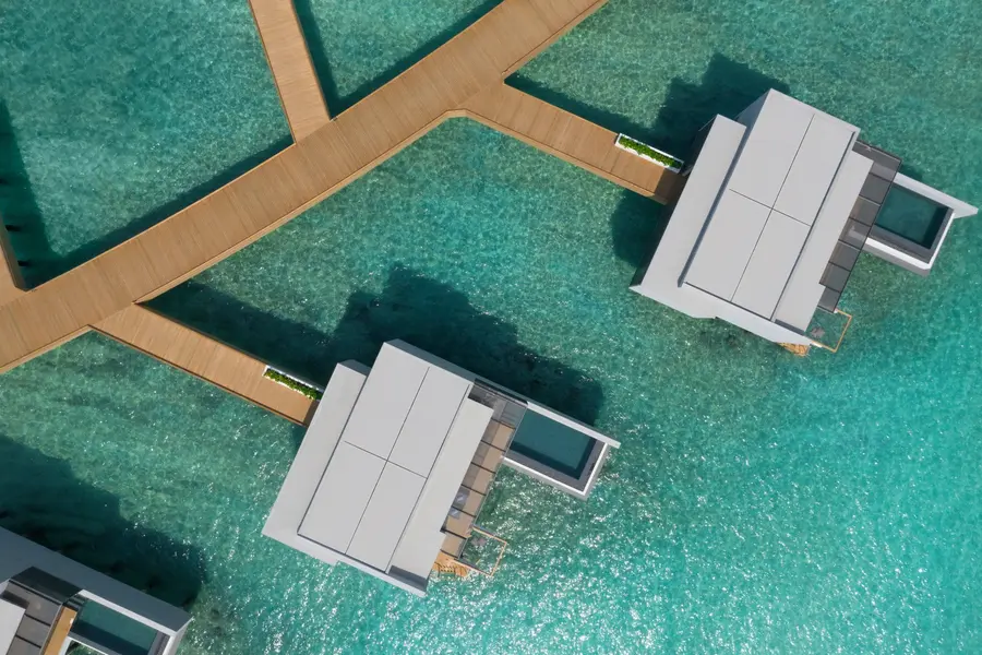 Alila Kothaifaru Maldives - Watervilla - Aerial 2