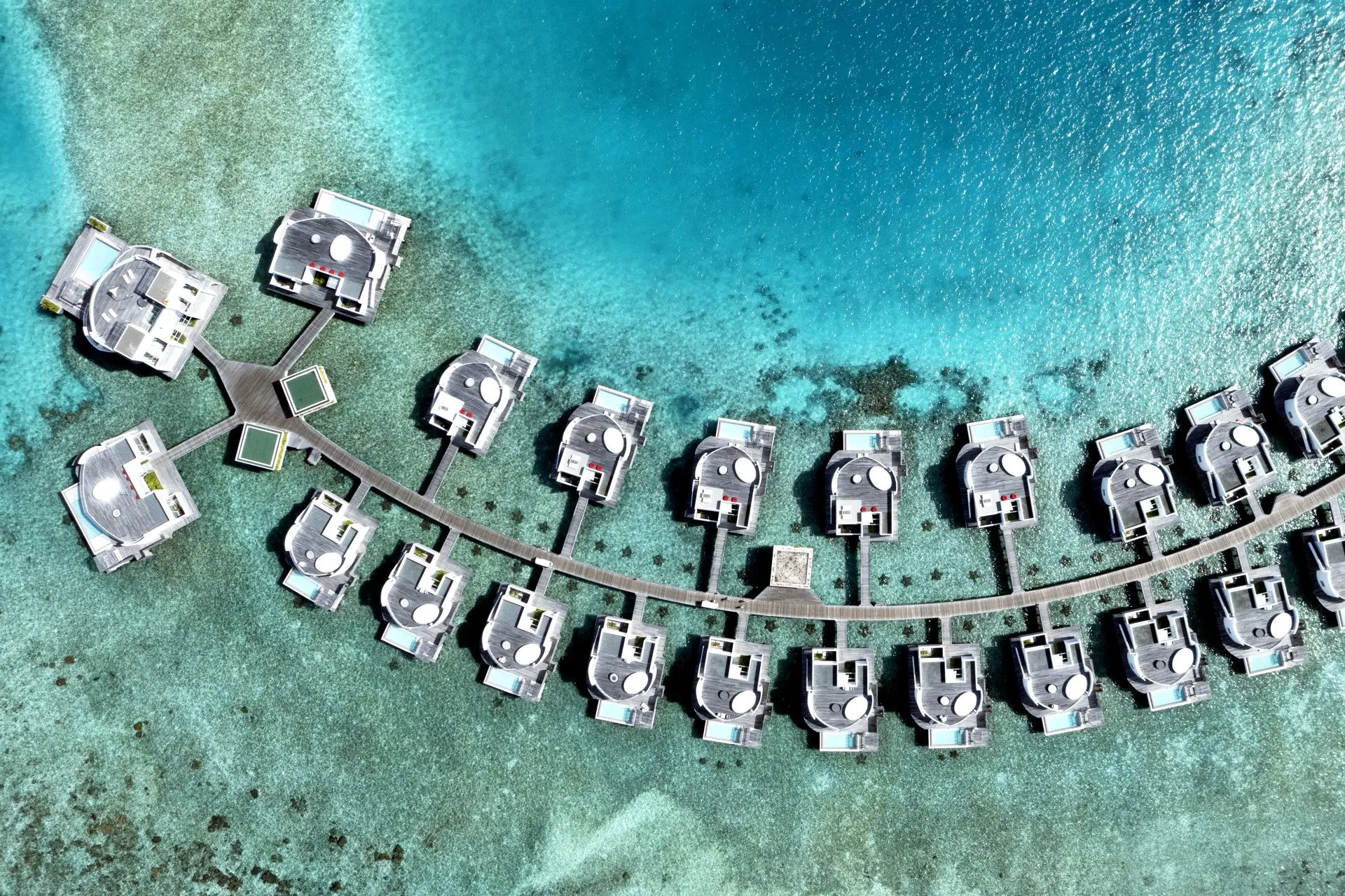 Jumeirah Maldives - Aerial water villas