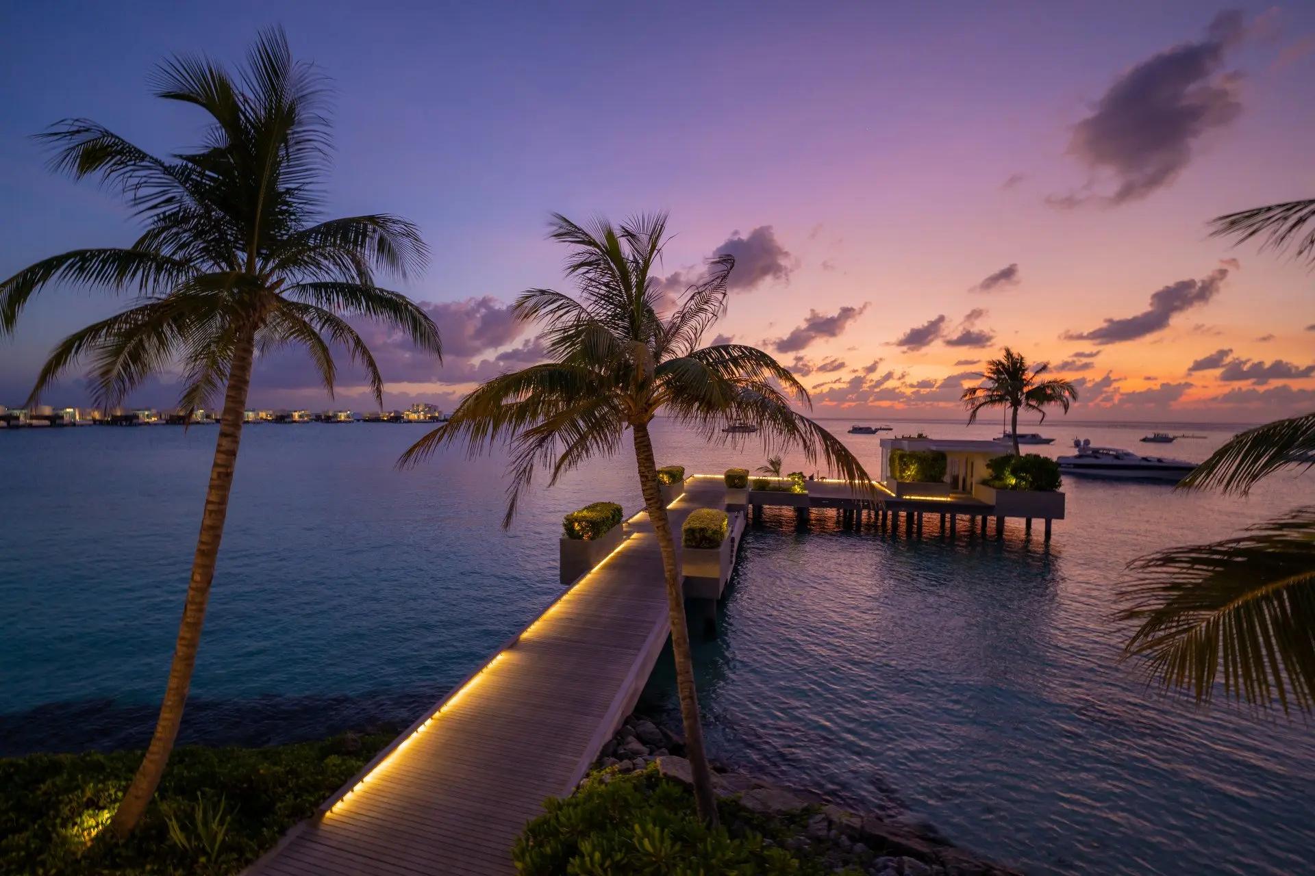 Jumeirah Maldives - Arrival Pier - Sunset