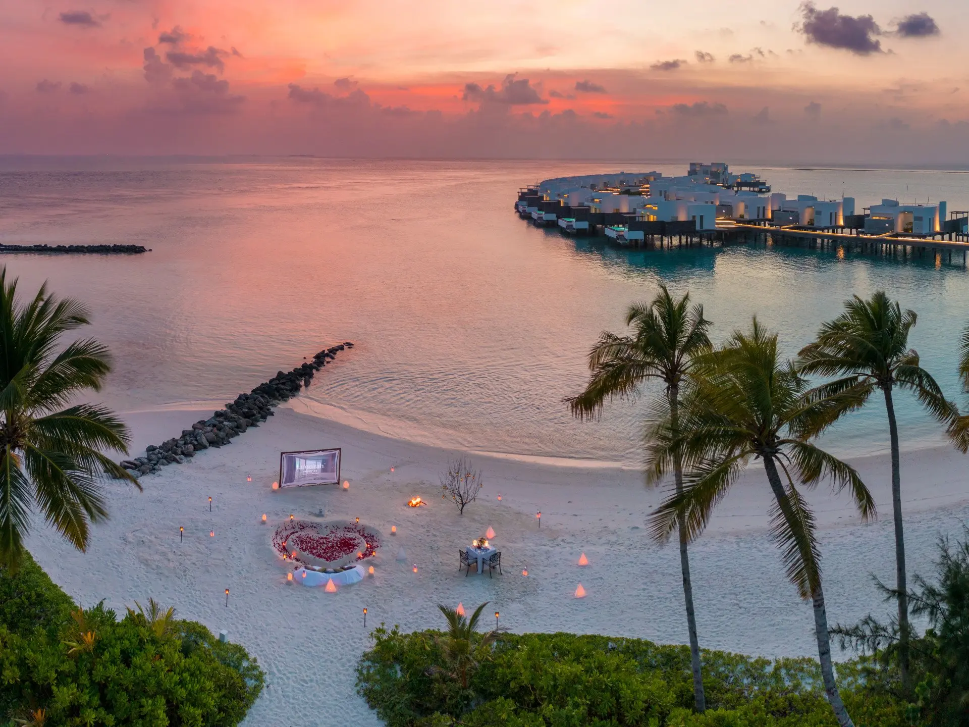 Jumeirah Maldives - Cinema Under the Stars - Aerial 2