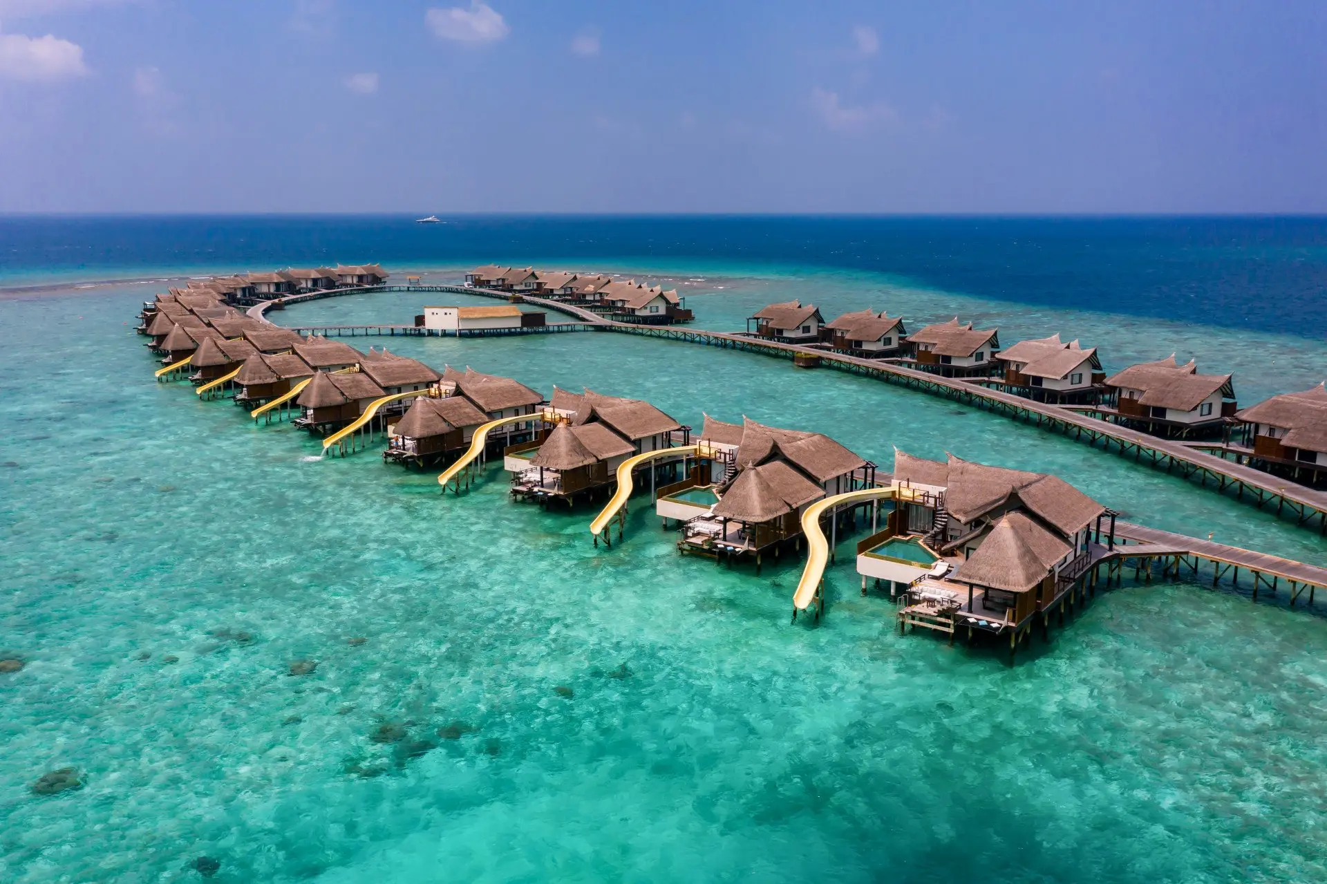 OZEN RESERVE BOLIFUSHI - Water Villas Aerial 2