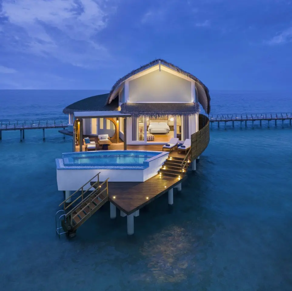 Overwater Pool Villa - Exterior Twilight