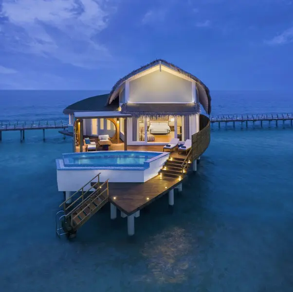 Overwater Pool Villa - Exterior Twilight