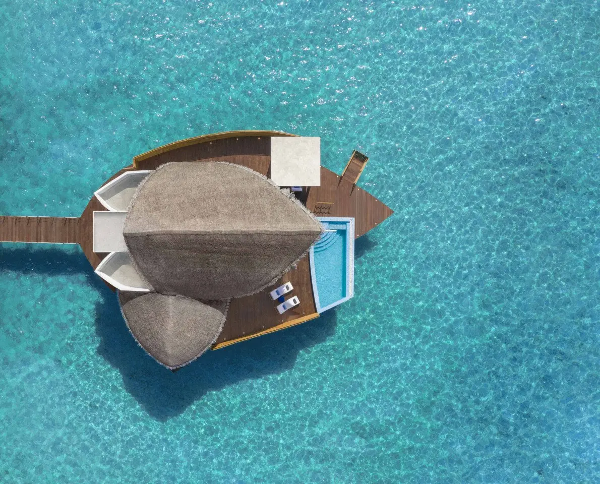 Duplex Overwater Pool Villa - Bird_s Eye View