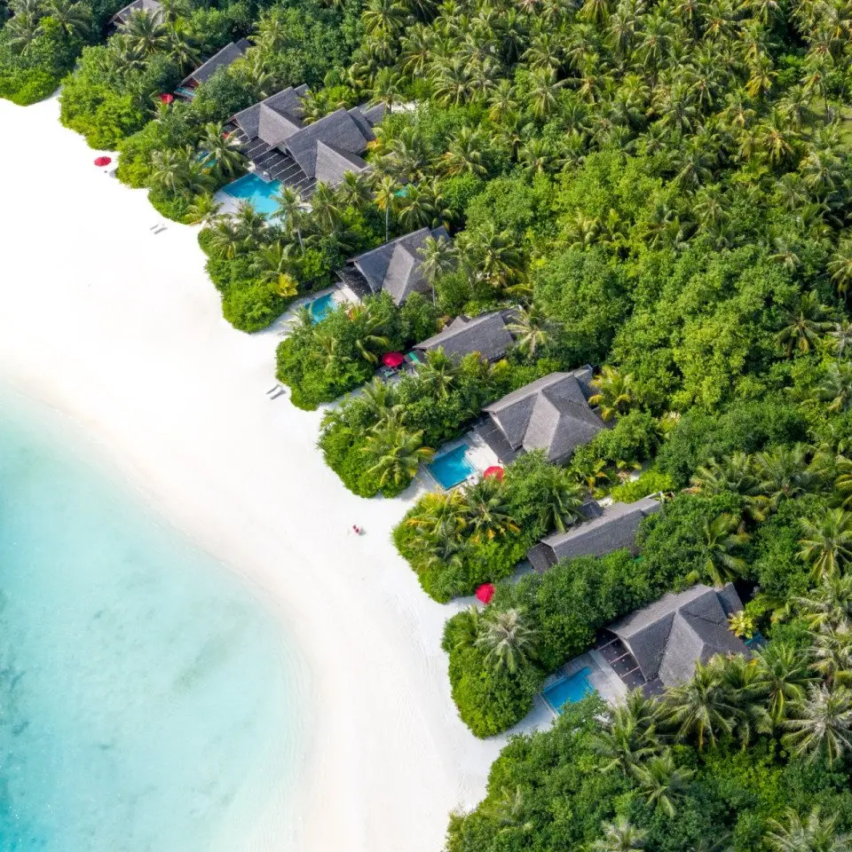 Aerial Images of the Beach Villa - Niyama Private Islands