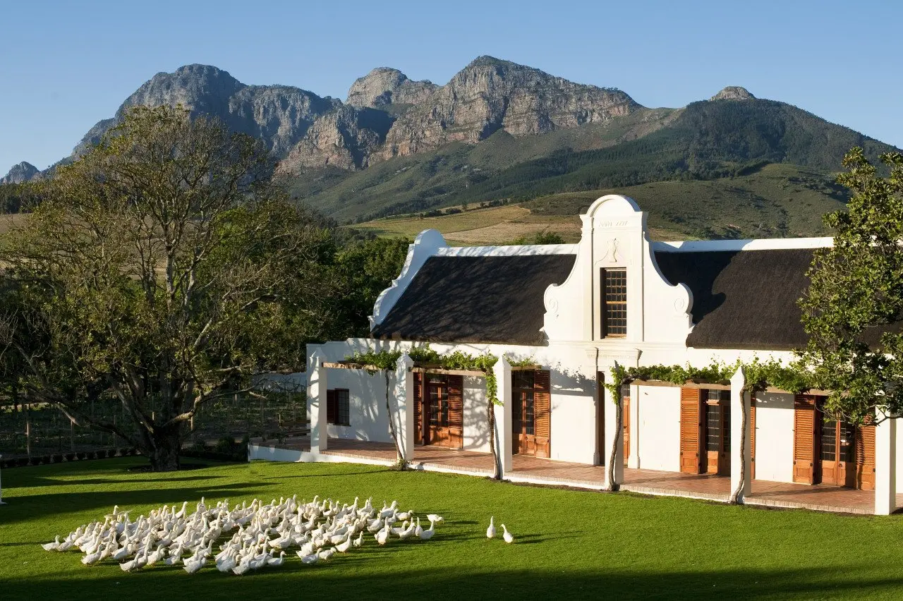 Babylonstoren-urspruengliches Farmhaus mit Enten