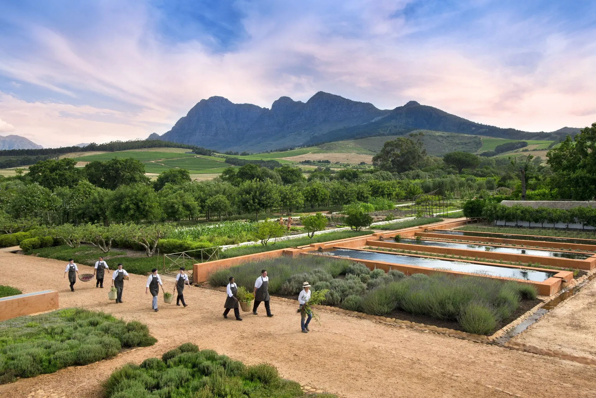 Babylonstoren-Küchenchefs im Garten