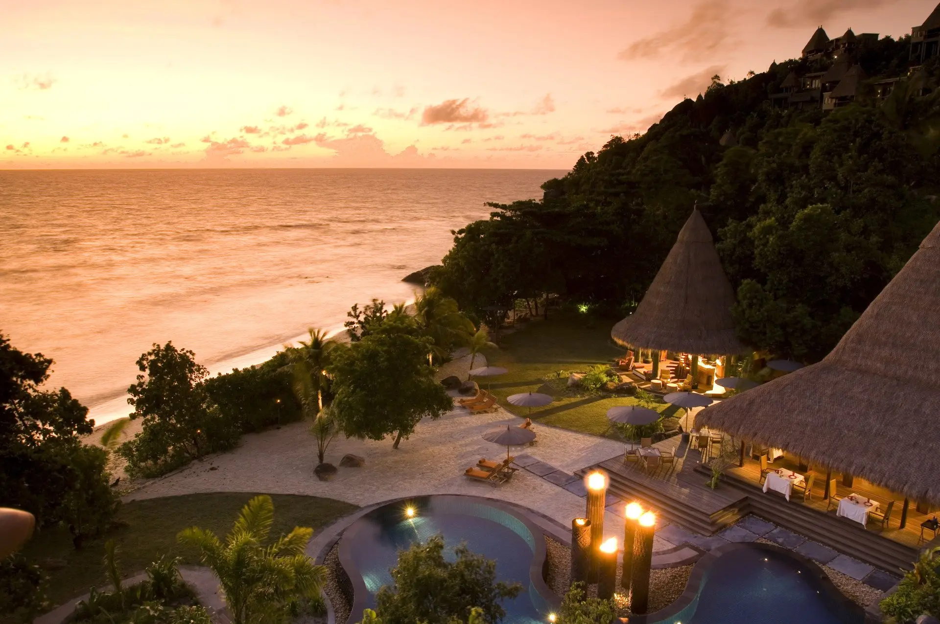 Maia Luxury Resort and Spa - All Day Dining Area Sunset