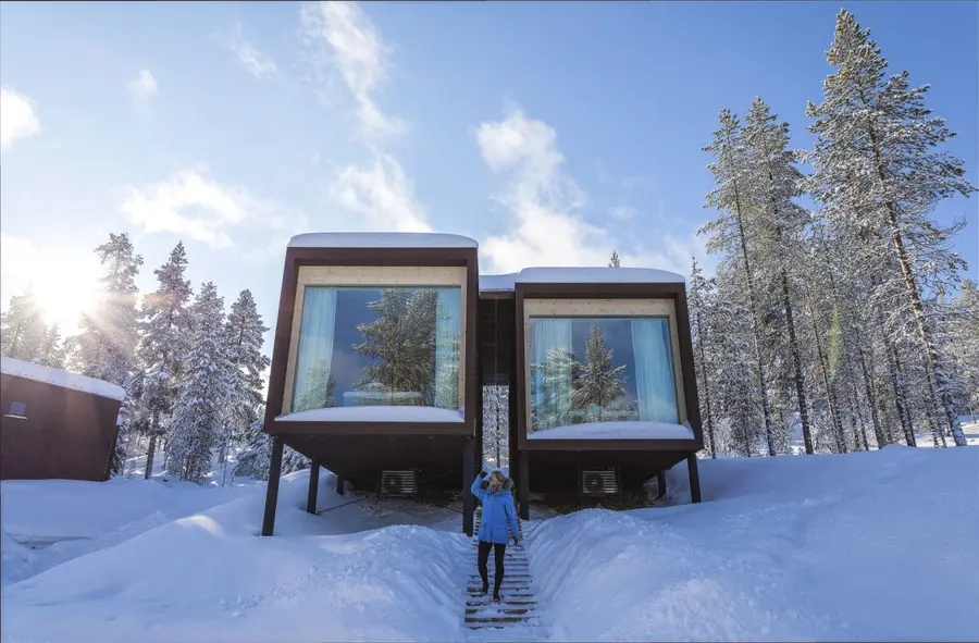 arctic treehouse suite winter