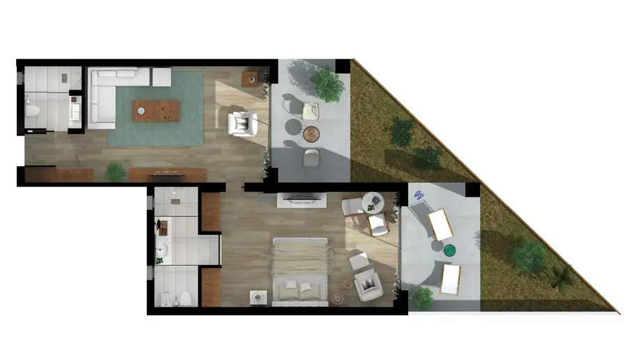 Emerald Suite Beachfront Floorplan