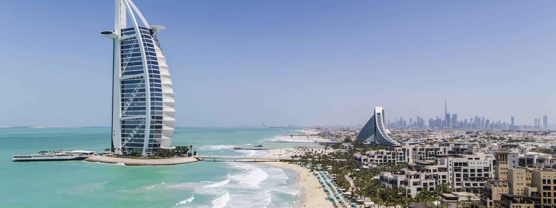 Burj Al Arab Jumeirah - Jumeirah Beach Hotel  - Jumeirah Al Naseem - Private Beach - Drone-retouched