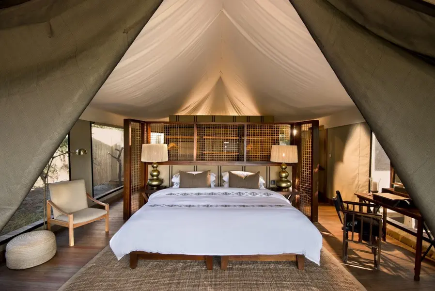 Botswana-Nxabega-Okavango-Tented-Camp-Tent-bedroom-bed