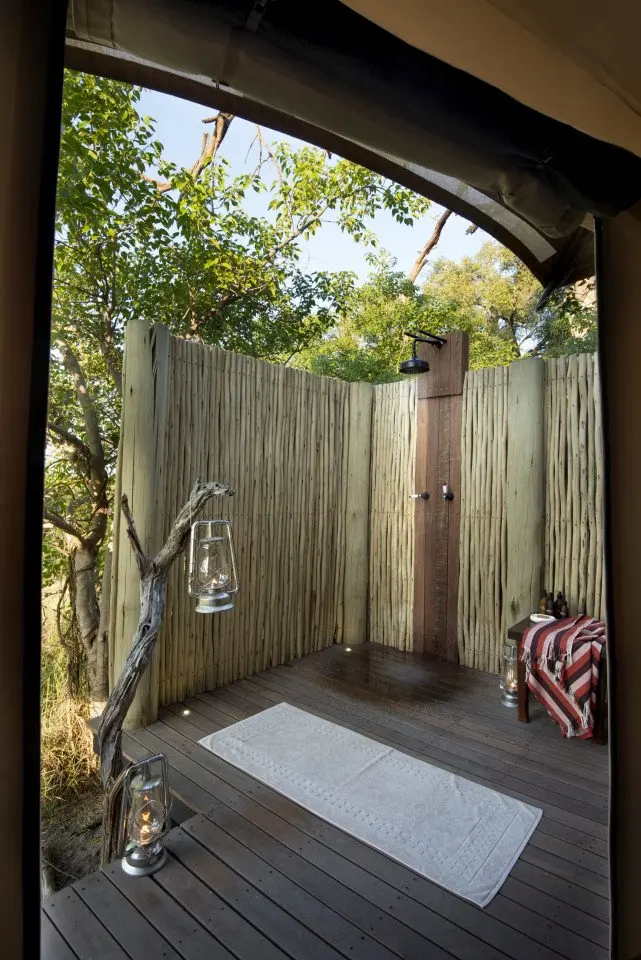 Botswana-Nxabega-Okavango-Tented-Camp-Tent-bathroom-shower