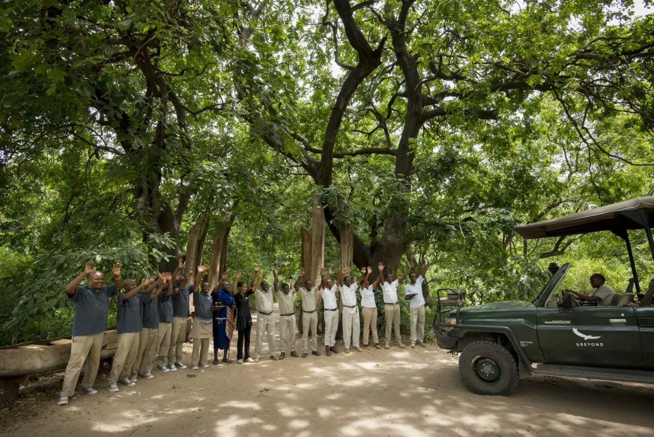 Tanzania-Lake-Manyara-Tree-Lodge-andBeyonders-staff-greeting-guests-on-arrival-2018-4