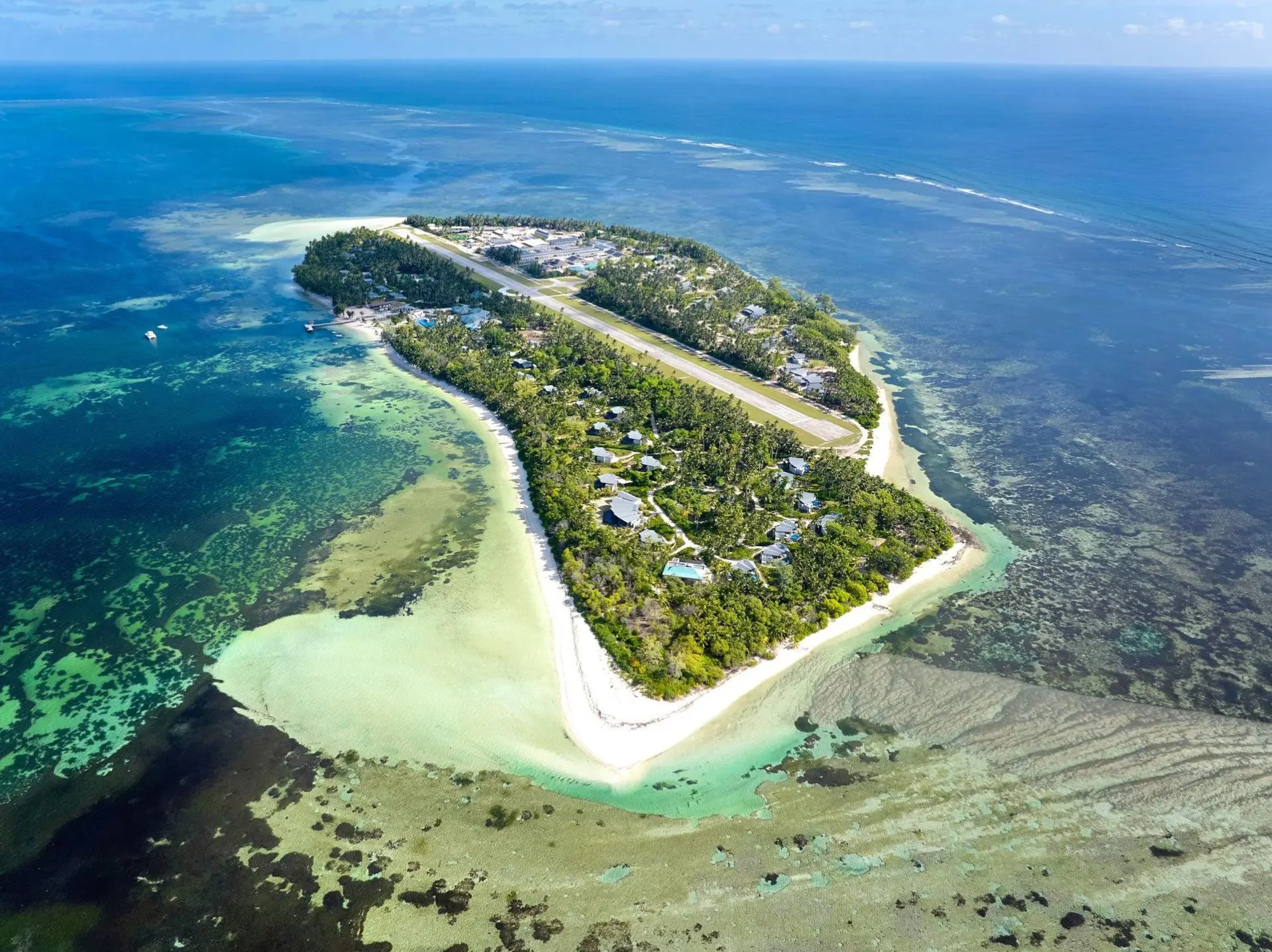 Aerial view of Platte Island