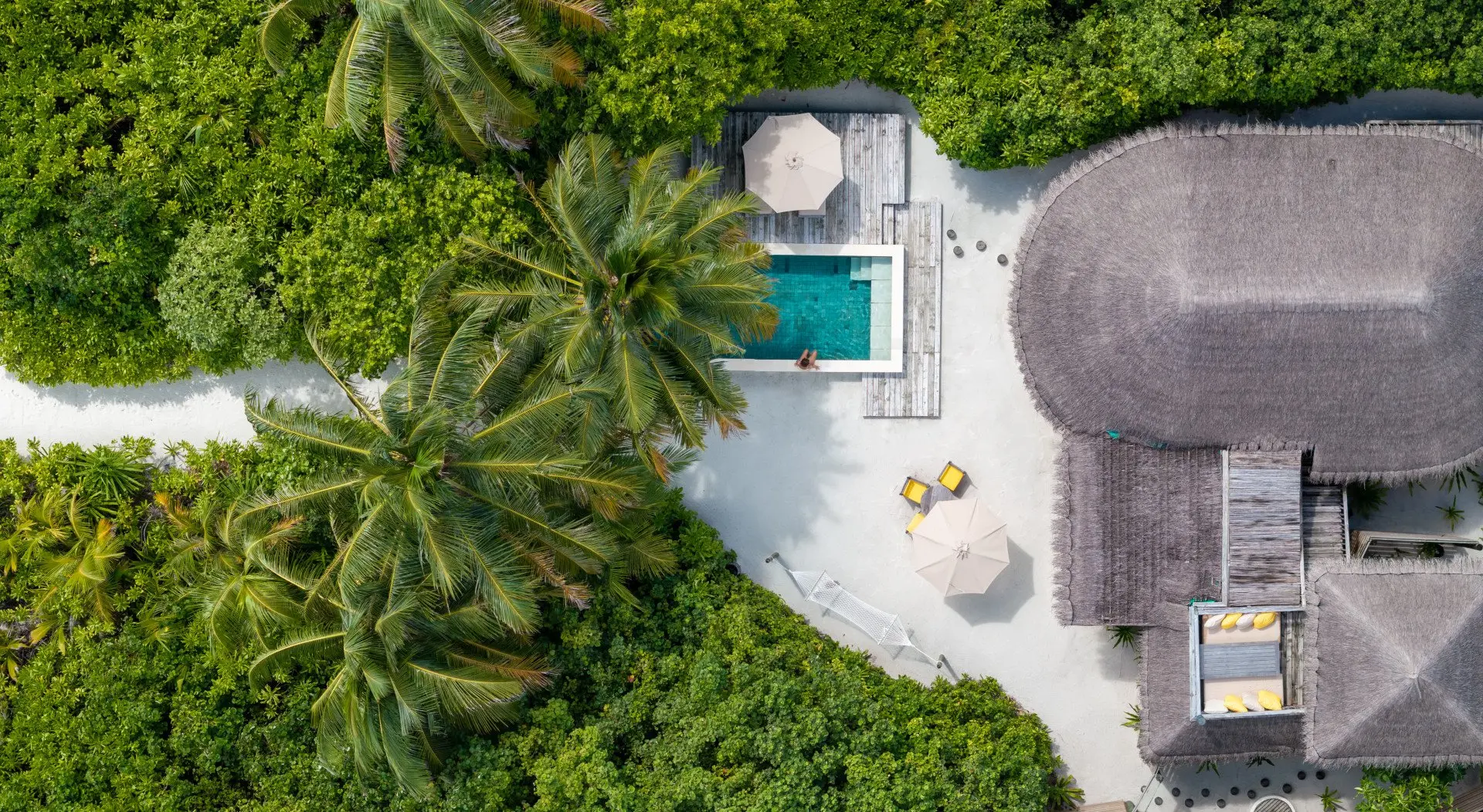 Beach Family Villa with Pool - aerial (1)