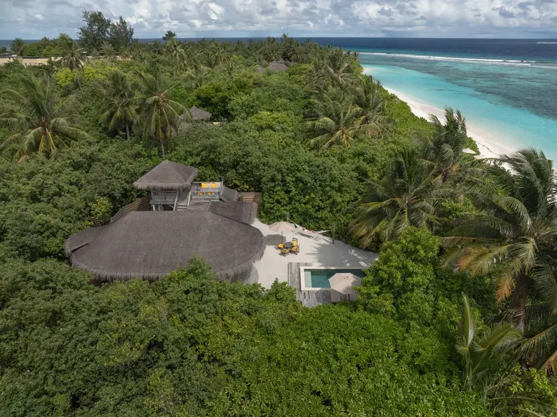 Family Beach Villa with Pool - aerial (2)