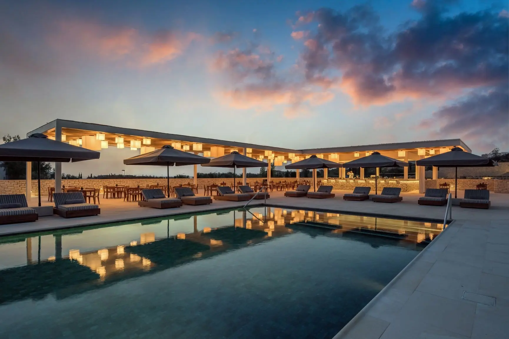 Pool Bar at Dusk