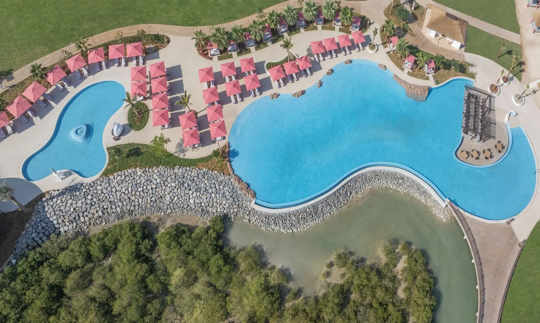 Anantara_Mina_Al_Arab_Ras_Al_Khaimah_Resort_Aerial_View_Swimming_Pool_Mangroves_Wide_Angle