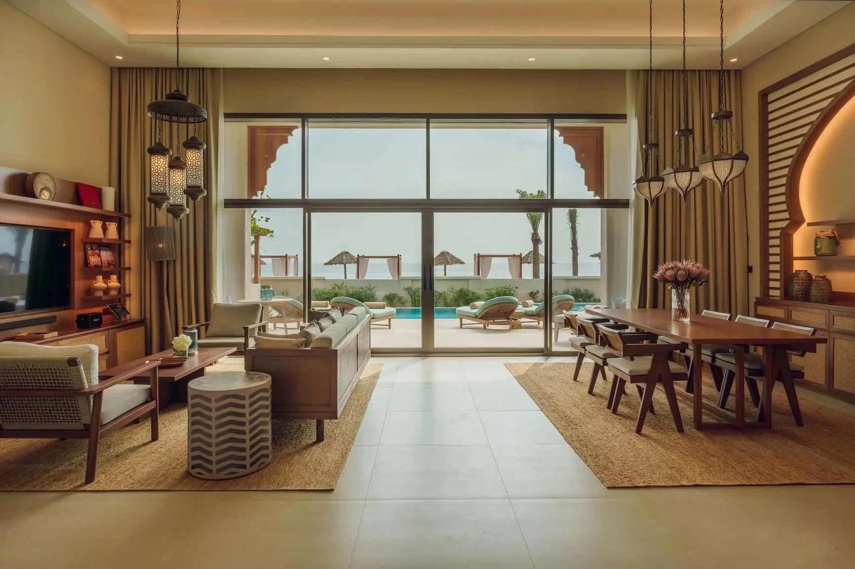 Naama Beach Villas & Spa - One bedroom beach pool villa - living room