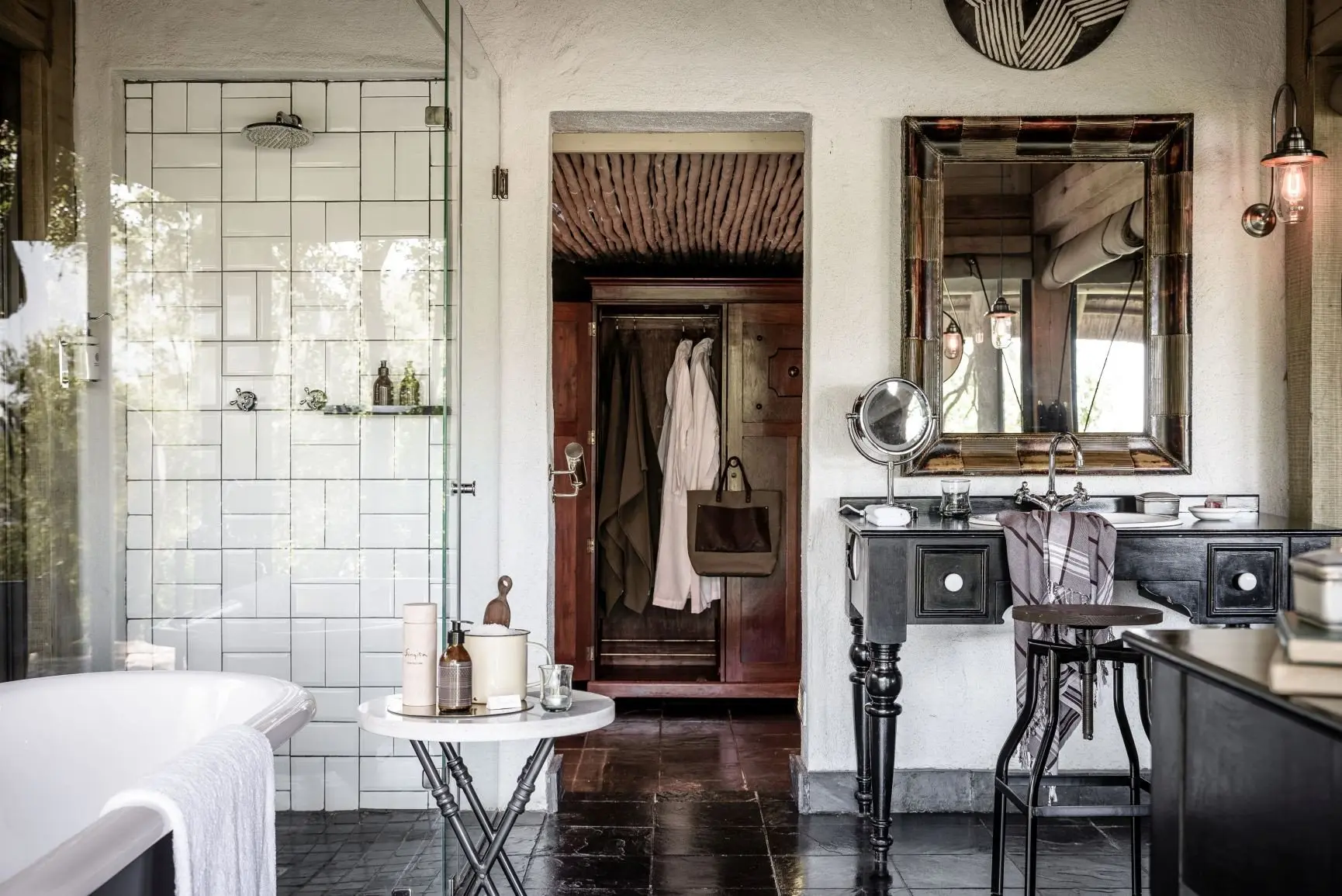 Singita Ebony Lodge_Suite view from bathroom to dressing room_Adriaan Louw