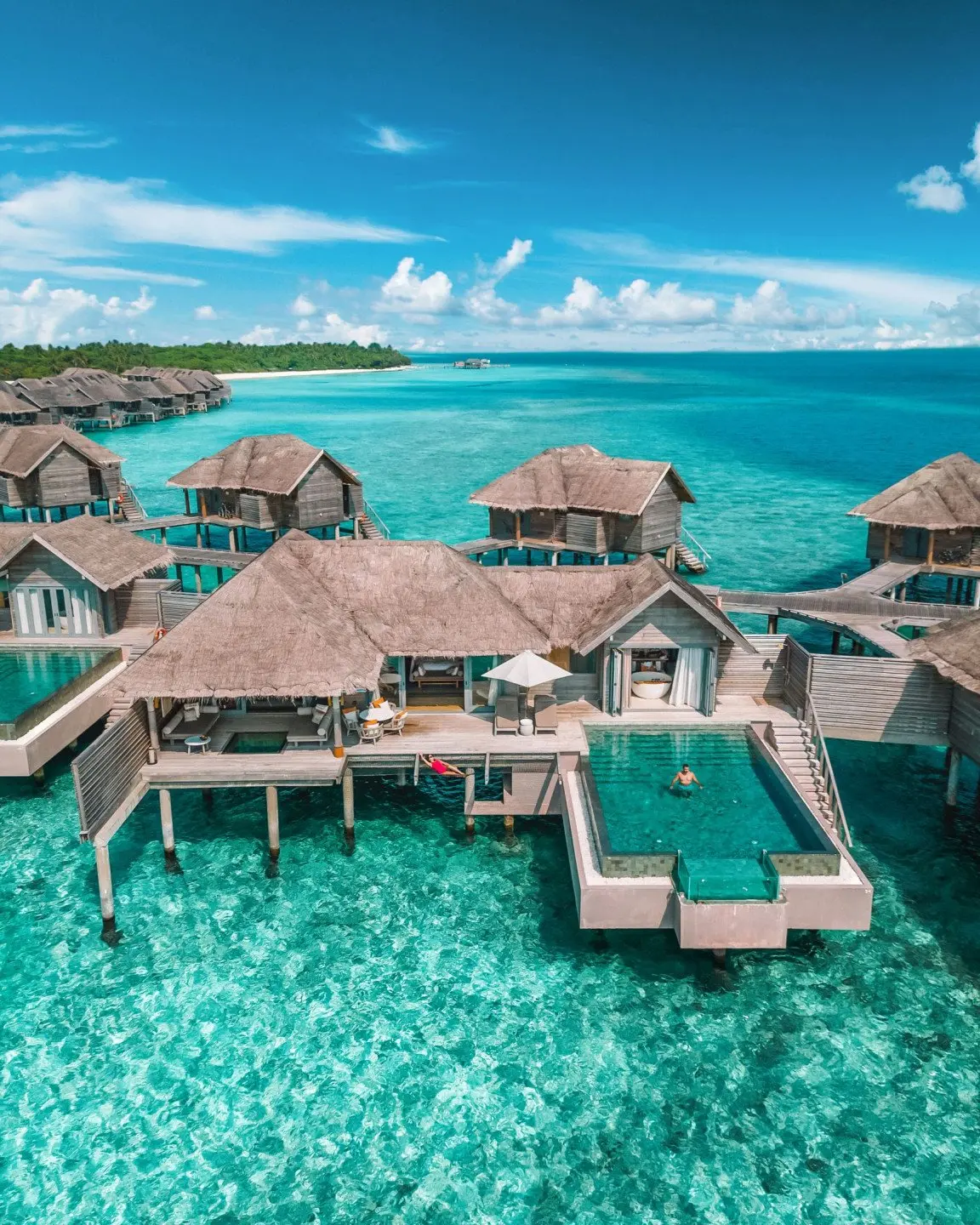 One Bedroom Overwater Pool Residence - Aerial