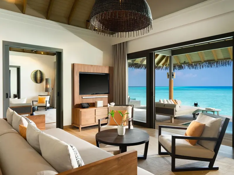 One Bedroom Over Water Pool Residence Living Room