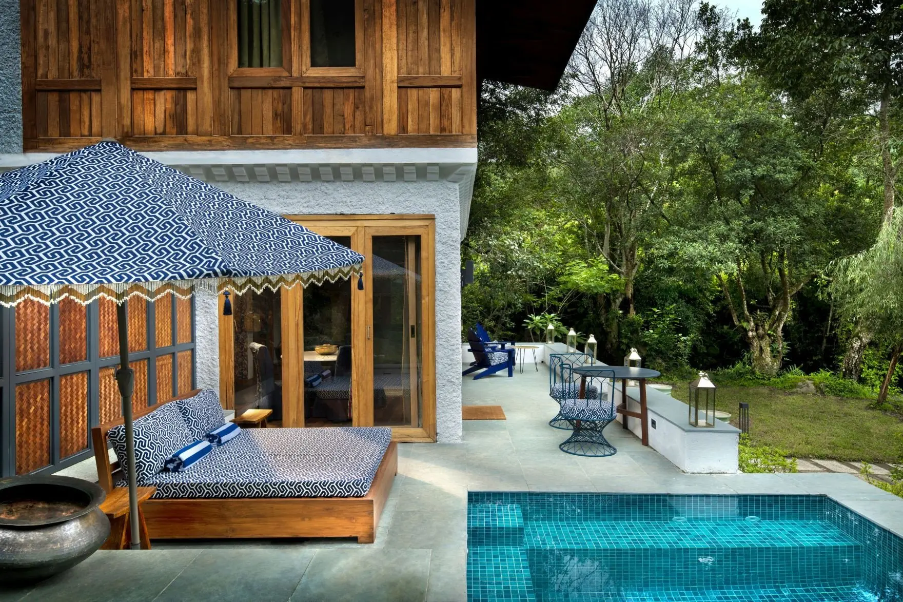 Bhutan-Punakha-River-Lodge-River-House-Pool-Deck