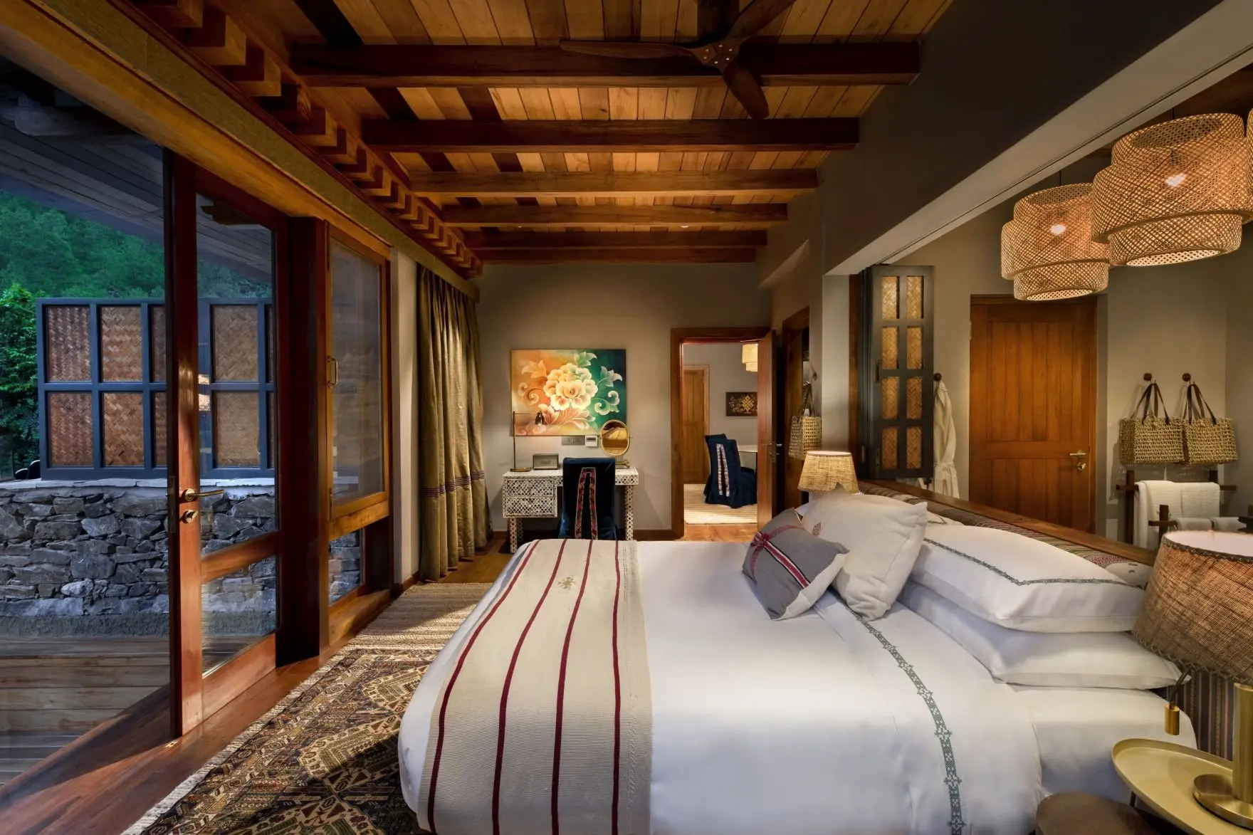 Bhutan-Punakha-River-Lodge-Family-Suite-Bedroom
