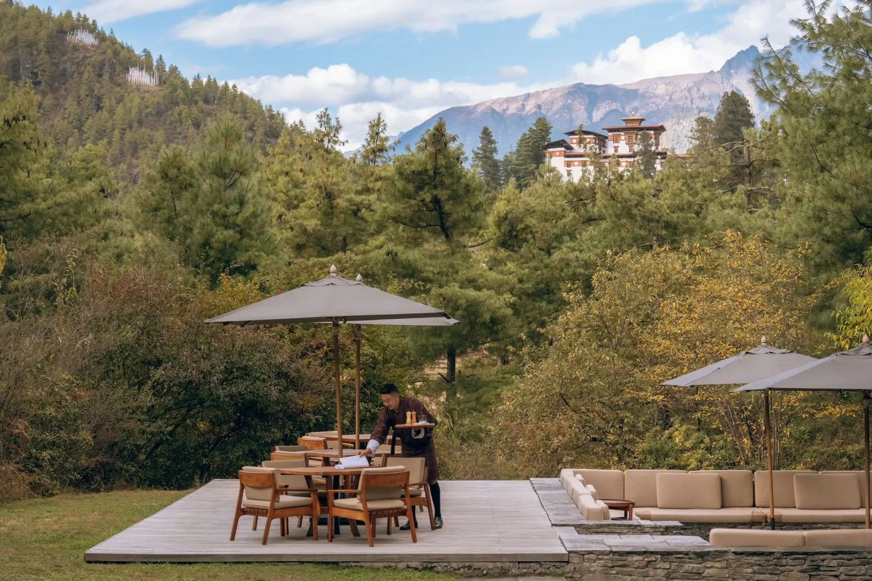 Amankora, Bhutan - Paro Lodge, Firepit Terrace 1