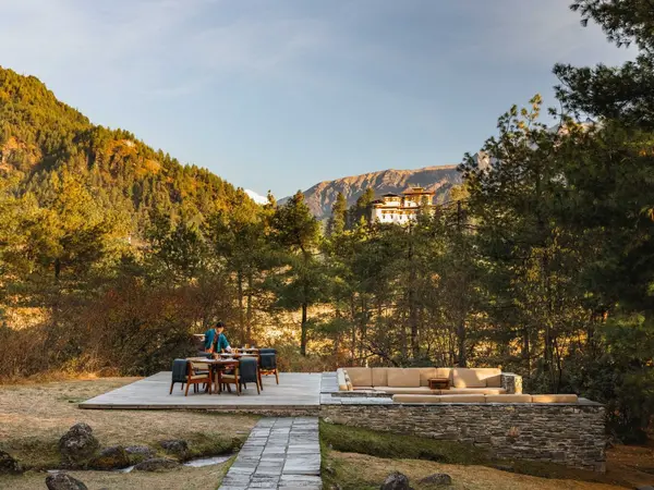 Amankora, Bhutan - Paro Lodge, Outdoor Firepit Dining