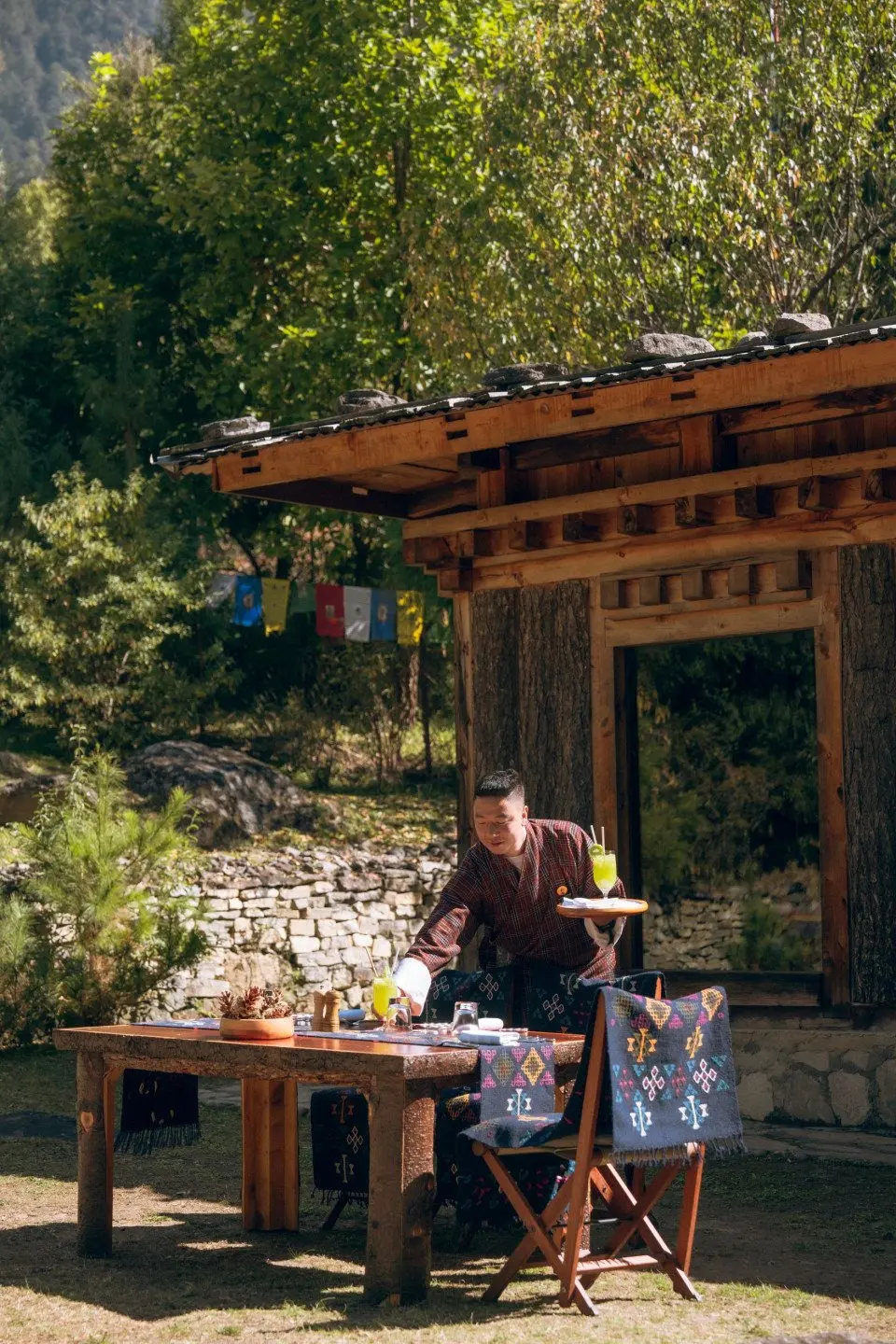 Amankora, Bhutan - Paro, Log Cabin at the Base of Tiger's Nest 2