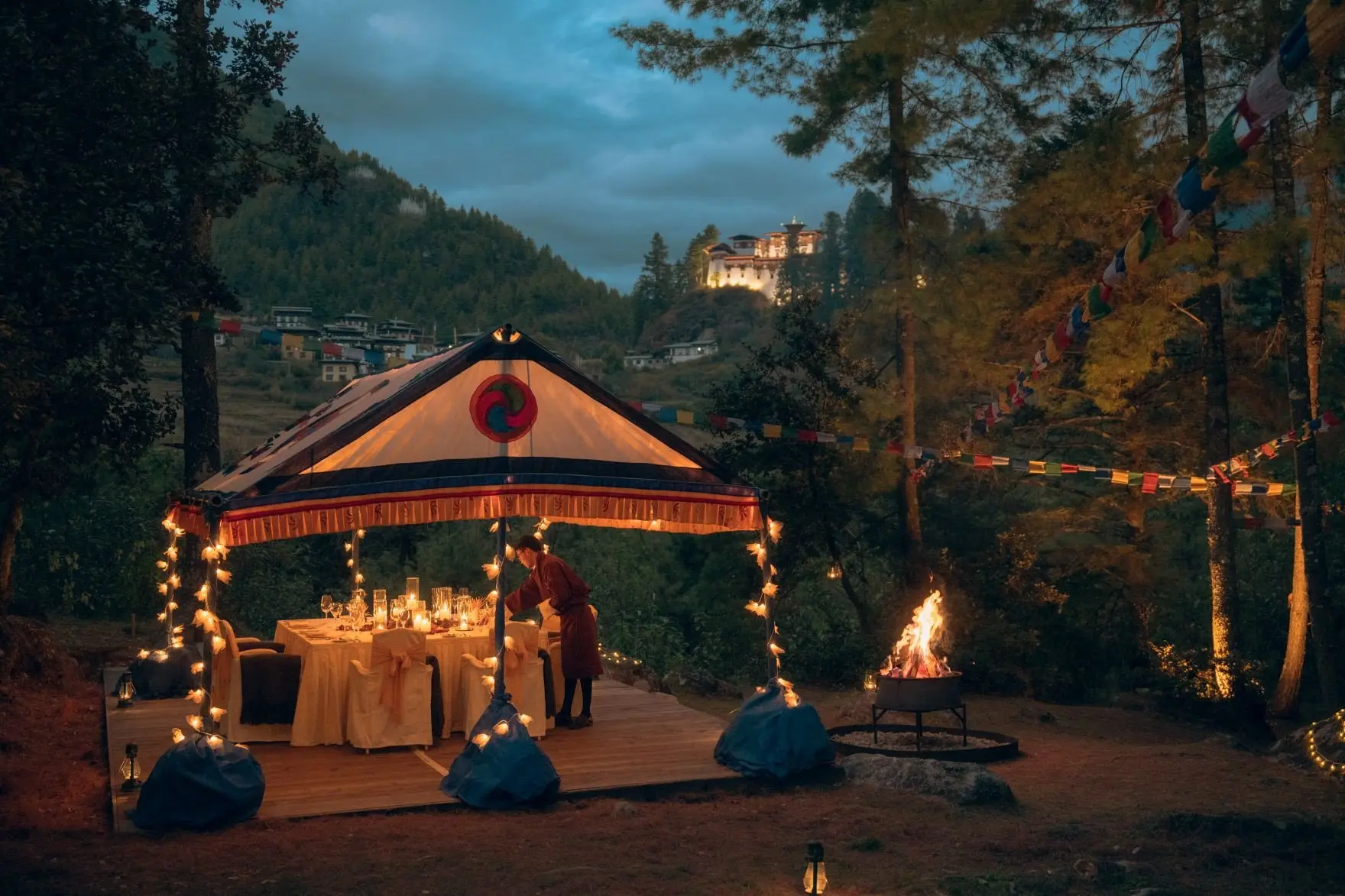 Amankora, Bhutan - Paro Forest & Fortress Dinner 1