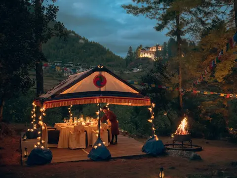 Amankora, Bhutan - Paro Forest & Fortress Dinner 1