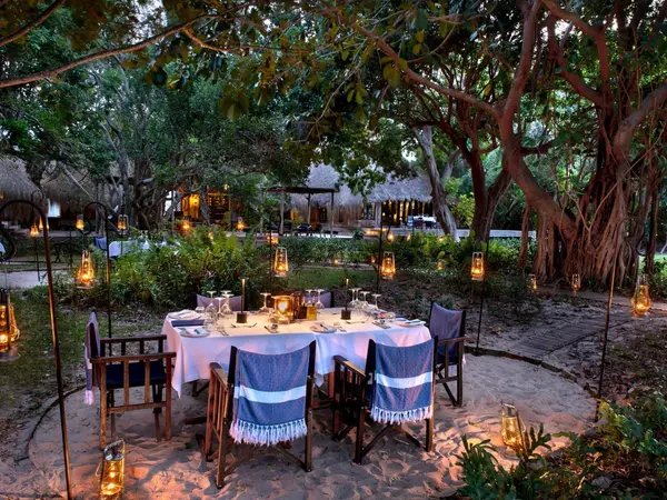 Southern-Africa-Mozambique-andBeyond-Benguerra-Island-guest-delight-private-dining-group-garden