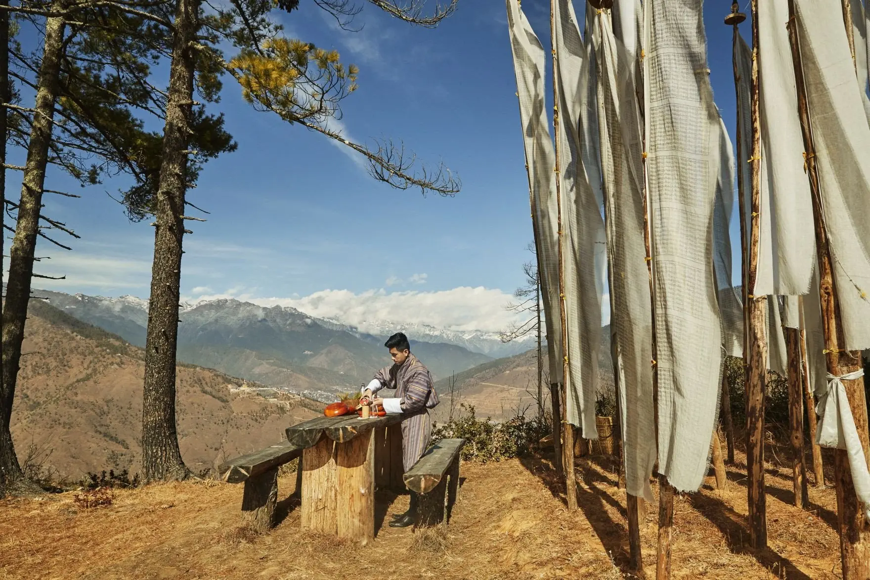 Thimphu Lungsigang Picnic Setup Afternoon Tea