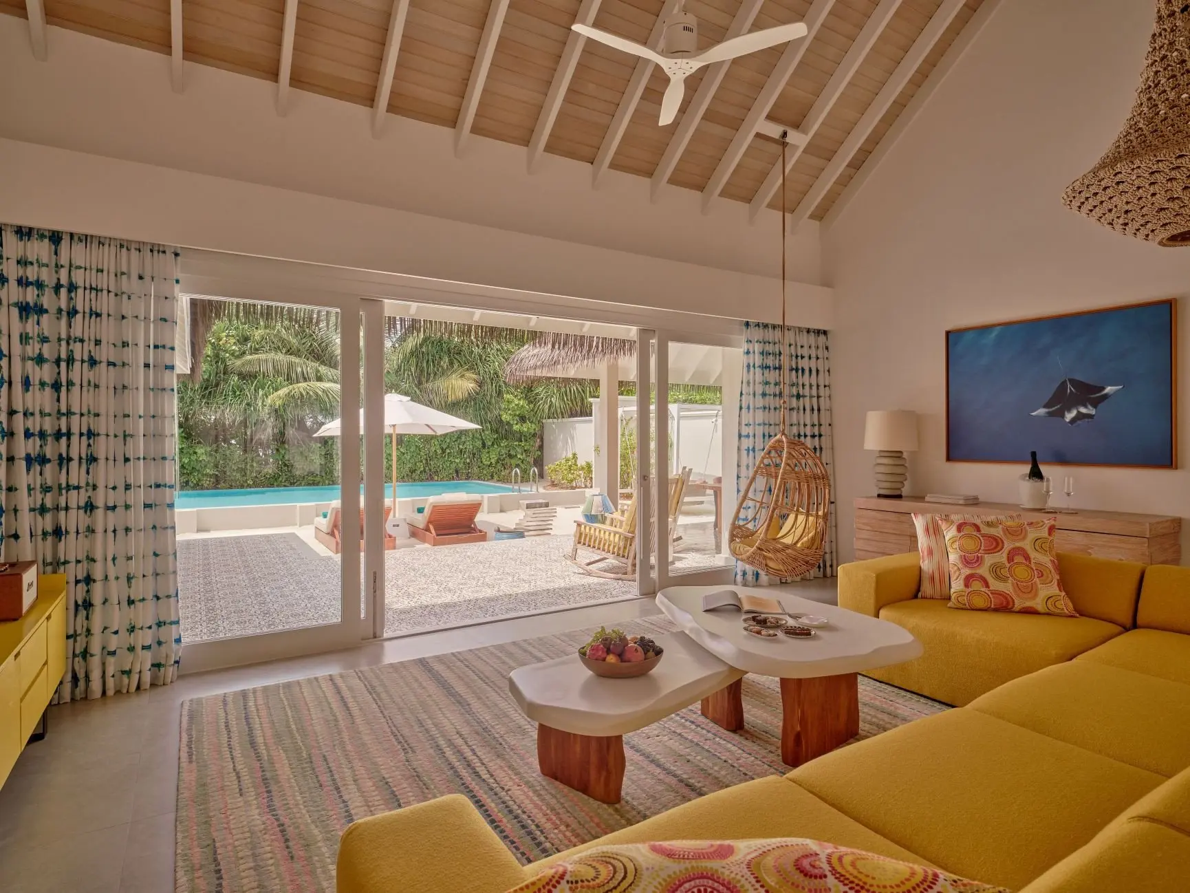 Seaside Finolhu_Two Bedroom Beach Pool Villa Living Area