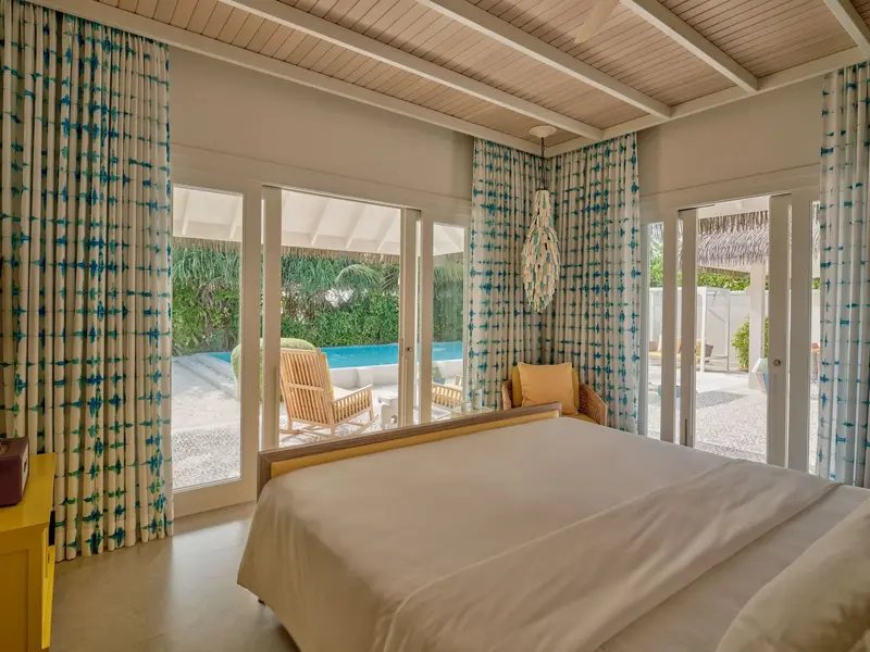 Seaside Finolhu_Two Bedroom Beach Pool Villa_Master Bedroom