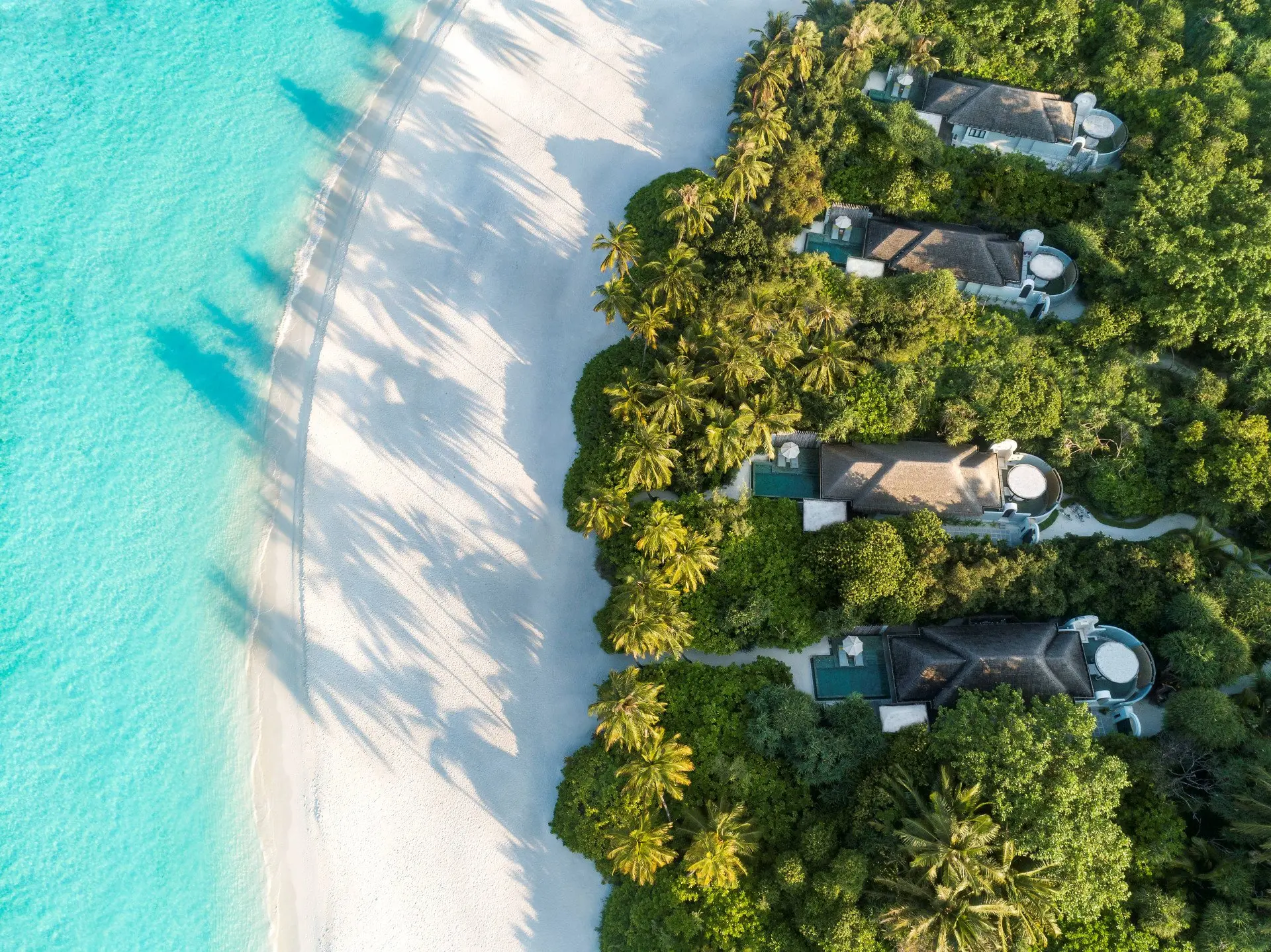Anantara Kihavah Beach Pool Villas Horizontal Aerial