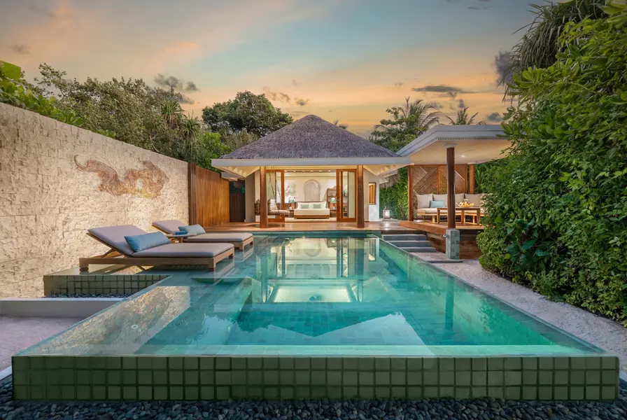 Anantara Kihavah - Beach Pool Villa Interior - Dusk