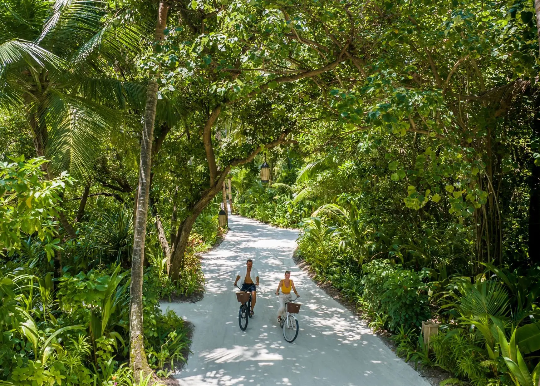 Niyama Private Islands - Cycling along the Greenery