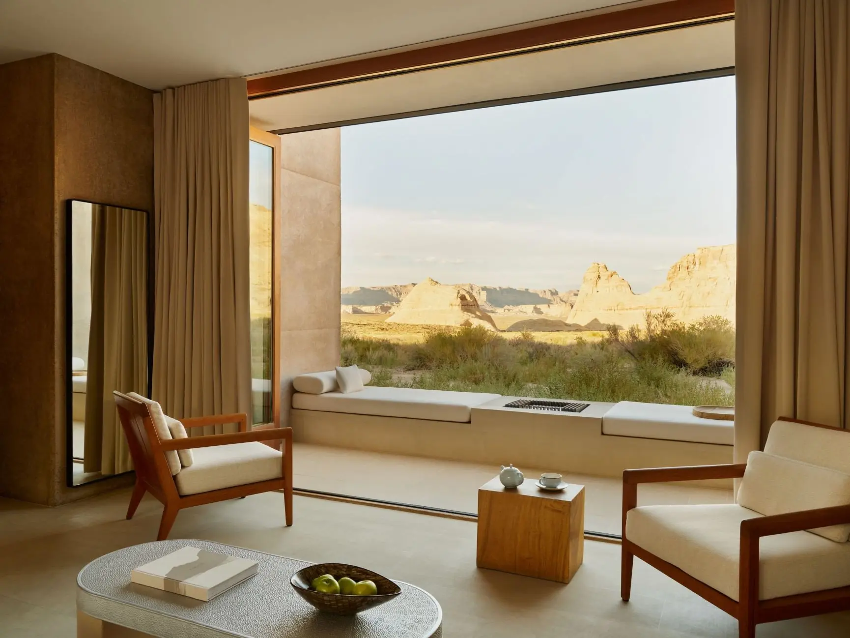 Amangiri, USA - Accommodation, Orchard Suite Bedroom and Back Patio