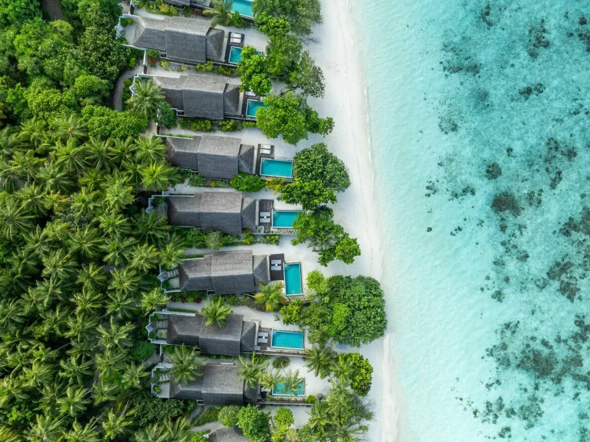 View from above Dusit Thani Maldives